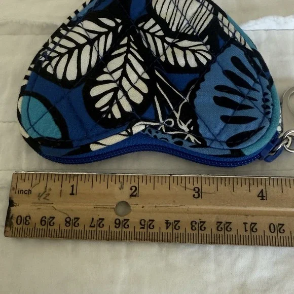 2 Vera Bradley Coin Purses BLUE BAYOU &‎ Half Moon Retro Prep Plaid Floral - Picture 4 of 9
